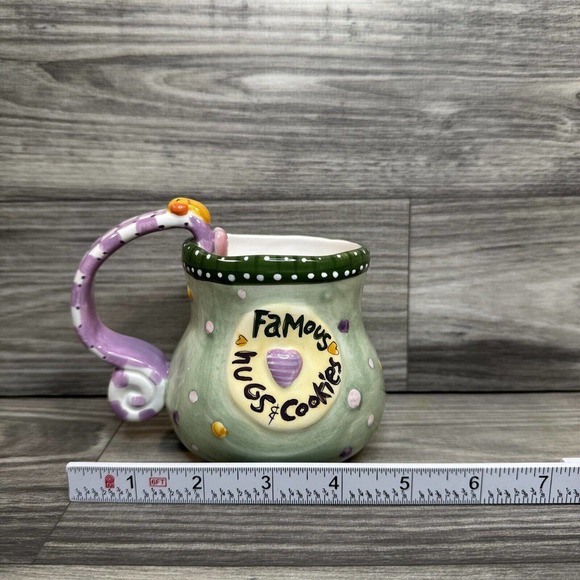 2003 Jessica Breedlove Designs Grandma FAMOUS HUGS & COOKIES 14oz Coffee Mug Cup - Picture 13 of 16